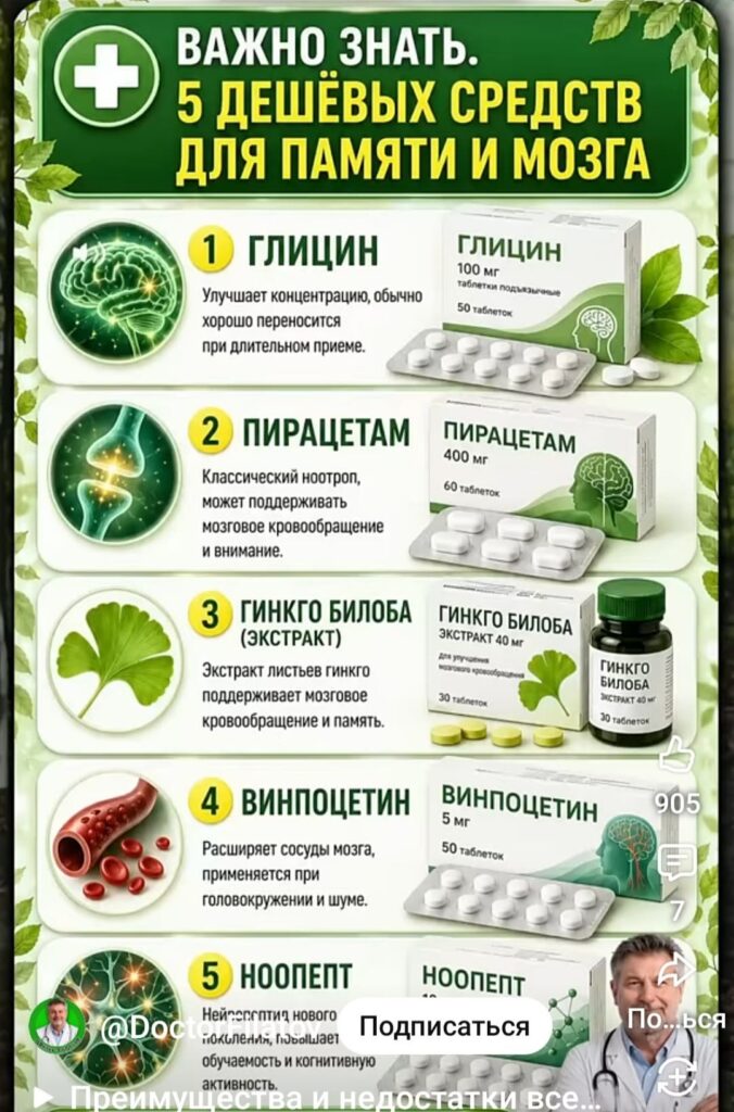 Средство для улучшения памяти: как поддержать мозг в любом возрасте